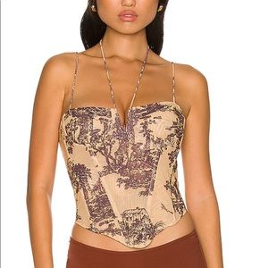 MIAOU Corset in Gold Toile